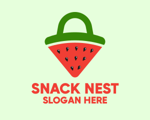 Watermelon Slice Bag logo design