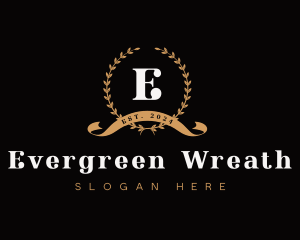 Elegant Leaf Wreath logo design