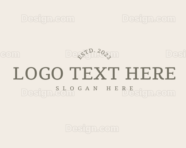 Stylish Clean Wordmark Logo