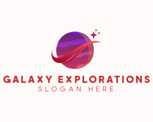 Planet Star Galaxy logo design