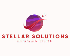 Planet Star Galaxy logo design