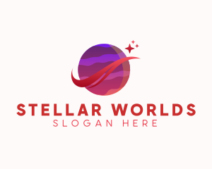 Planet Star Galaxy logo design