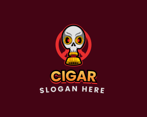 Scary Skull Gas Mask logo design