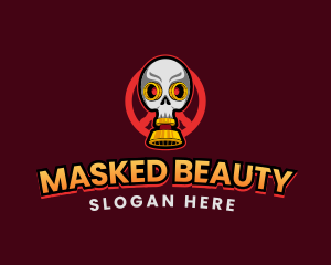 Scary Skull Gas Mask logo