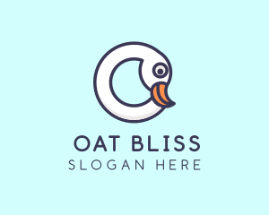 Swan Bird Letter O logo design