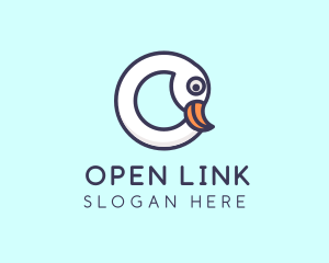 Swan Bird Letter O logo design