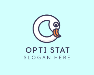 Swan Bird Letter O logo design