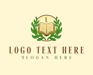 Educational Book Wreath logo