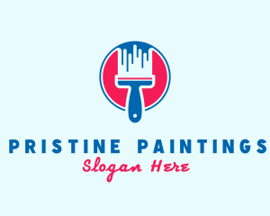 Carpentry Paint Brush logo design