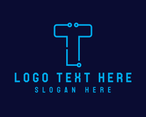 Digital Technology Letter T logo