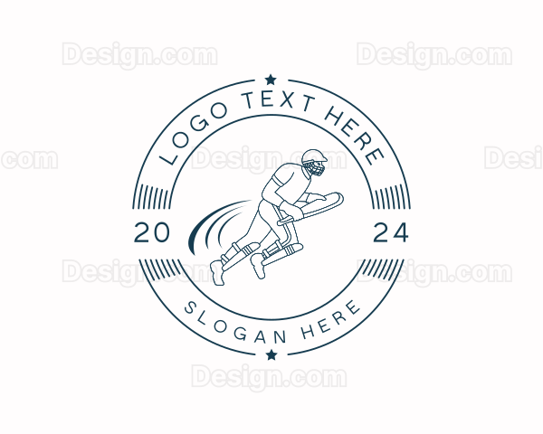 Sports Cricket Player Logo