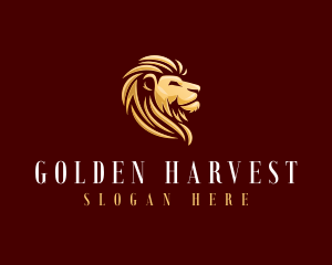 Golden Lion Animal logo design