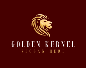 Golden Lion Animal logo design