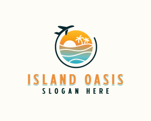 Tropical Beach Vacation logo design