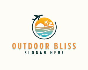 Tropical Beach Vacation logo design