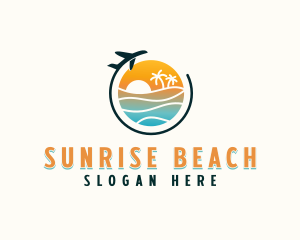 Tropical Beach Vacation logo design