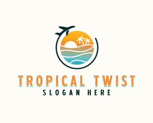 Tropical Beach Vacation logo design