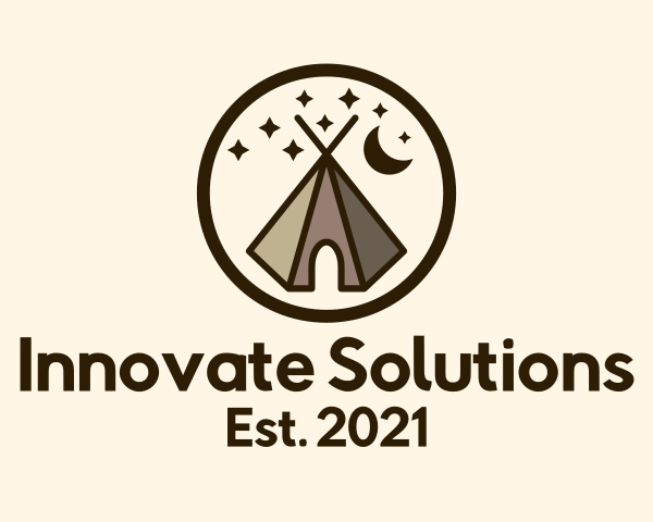 Camping Tent logo example 1