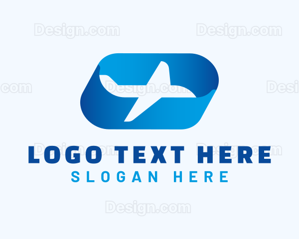 Gradient Airplane Trip Logo