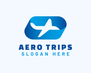 Gradient Airplane Trip logo design