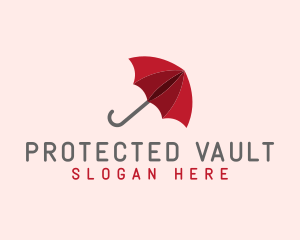 Red Umbrella Parasol logo design