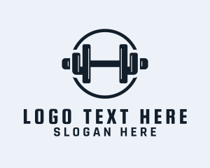 Strength - Gym Fitness Dumbbell logo design