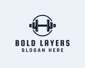 Gym Fitness Dumbbell logo design