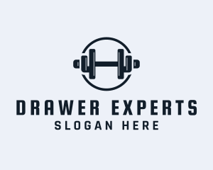 Gym Fitness Dumbbell logo design