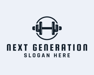 Gym Fitness Dumbbell logo design