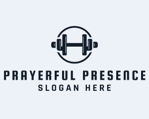 Gym Fitness Dumbbell logo design