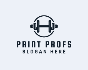 Gym Fitness Dumbbell logo design