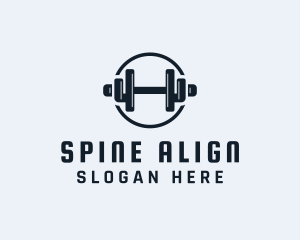 Gym Fitness Dumbbell logo design