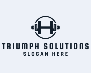 Gym Fitness Dumbbell logo design