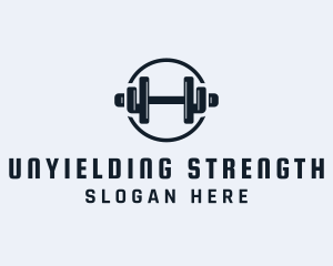 Gym Fitness Dumbbell logo design