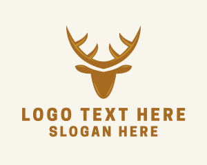 Golden Stag Animal  logo