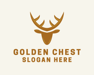 Wild Golden Stag  logo design