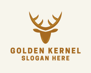 Wild Golden Stag  logo design