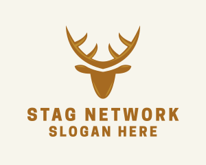 Wild Golden Stag  logo design