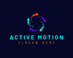 Digital Motion Blob logo design