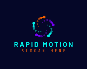 Digital Motion Blob logo design