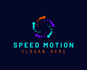 Digital Motion Blob logo design