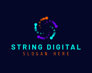 Digital Motion Blob logo design