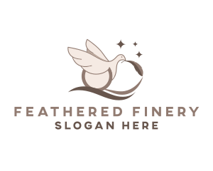 Bird Dove Feather  logo design