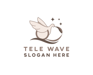 Bird Dove Feather  logo design