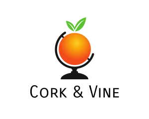 Orange Fruit Globe logo design