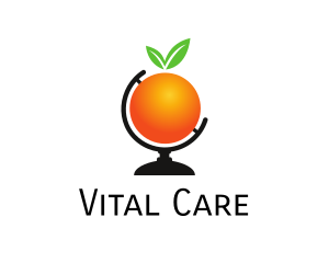 Orange Fruit Globe logo