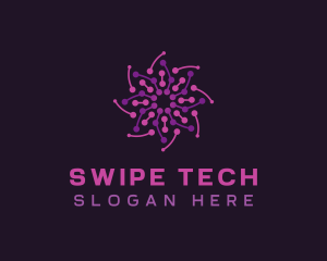 Flower Startup Tech logo design