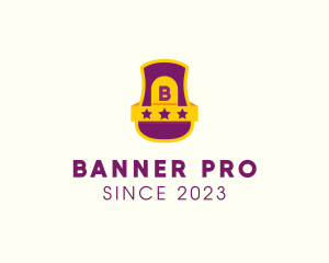 Three Star Banner logo design