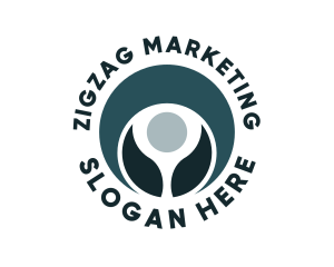 Leaf Marketing Human  logo design