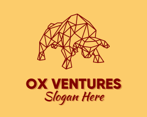 Minimalist Geometric Ox logo